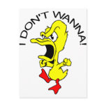 I Don't Wanna Duck Cartoon postcards