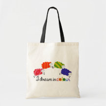 I Dream in Colour Sheepy tote Tote Bags