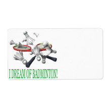 I Dream Of Badminton Labels