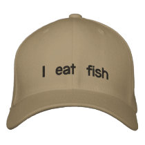 I eat fish baseball cap