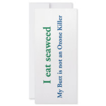 I Eat Seaweed Rack Card