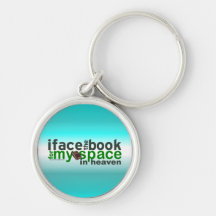 I Face the Book for Myspace Keychain