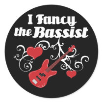 I Fancy The Bassist Round Stickers