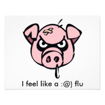 I feel like a :@) flu custom announcement