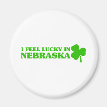 I feel lucky in Nebraska Fridge Magnets