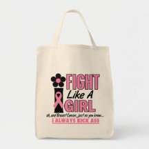 I Fight Like A Girl 1.2 Breast Cancer Bags