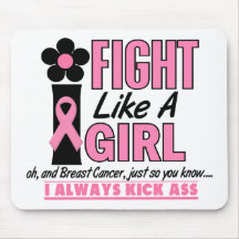 I Fight Like A Girl 1.2 Breast Cancer Mousepad