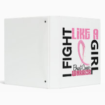 I Fight Like A Girl 3.1 Breast Cancer Vinyl Binders