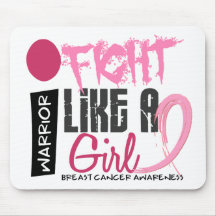 I Fight Like A Girl 4.1 Breast Cancer Mouse Pads