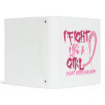 I Fight Like A Girl 5.1 Breast Cancer Vinyl Binders