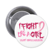I Fight Like A Girl 5.2 Breast Cancer Pinback Button
