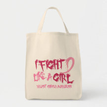 I Fight Like A Girl 5.2 Breast Cancer Tote Bag