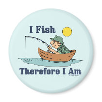 I Fish, Therefore I Am Magnet