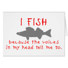 I FISH WALLEYE GREETING CARDS