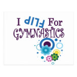 I Flip for Gymnastics Cool Dot Design Postcards