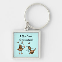I Flip Over Gymnastics Tshirts and Gifts Keychain