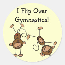 I Flip Over Gymnastics Tshirts and Gifts Sticker