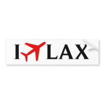I Fly LAX - Los Angeles International Airport Bumper Sticker