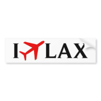 I Fly LAX - Los Angeles International Airport Bumper Stickers