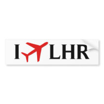 I Fly LHR - London Heathrow Airport, London, UK Bumper Sticker