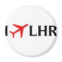 I Fly LHR - London Heathrow Airport, London, UK Refrigerator Magnet