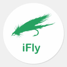 i-fly round sticker