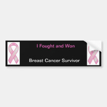 I fought and won- Breast cancer Bumper Sticker