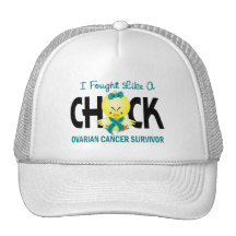 I Fought Like A Chick Ovarian Cancer Survivor Hats