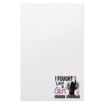 I Fought Like A Girl 26S Breast Cancer Customized Stationery