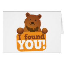 I FOUND YOU teddy bears picnic bear Card