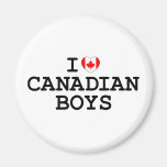 I garçons de Canadien de coeur Aimants