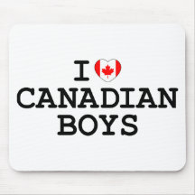 I garçons de Canadien de coeur Tapis De Souris