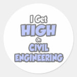 I Get High On Civil Engineering Sticker