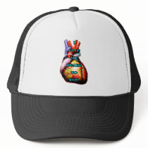 I Give My Heart To You Cyan The MUSEUM Zazzle Gift Hat