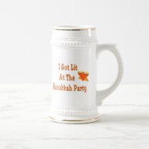 I Got Lit  At the Hanukkah Party Stein Coffee Mugs
