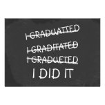 I Graduated Funny Misspelling Humor Chalkboard invitations
