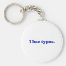 I hae typos - blue keychains