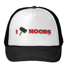 I Hammer Noobs - Gamer Gaming Video Games Hats