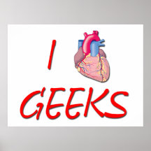 I Hart Geeks Posters