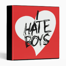 I Hate boys Vinyl Binder