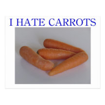 I hate carrots postcards