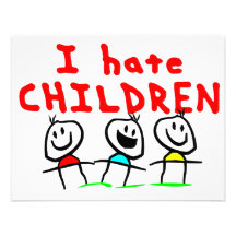 I hate children! custom invites