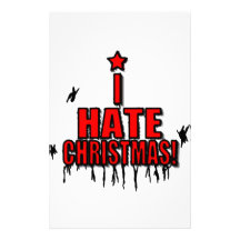 I Hate Christmas Customized Stationery