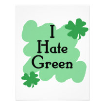 I hate green custom invitation