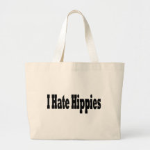 I Hate Hippies Canvas Bags
