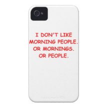 i hate mornings iPhone 4 case