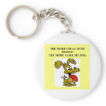 i hate people but love my dog keychain
