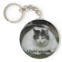 I hate playing outdoors key chains