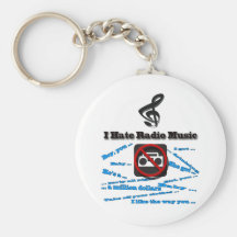 I Hate Radio Music Key Chains