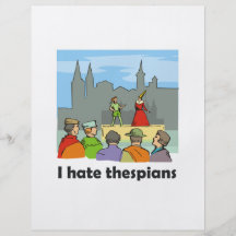 I hate thespians personalized flyer